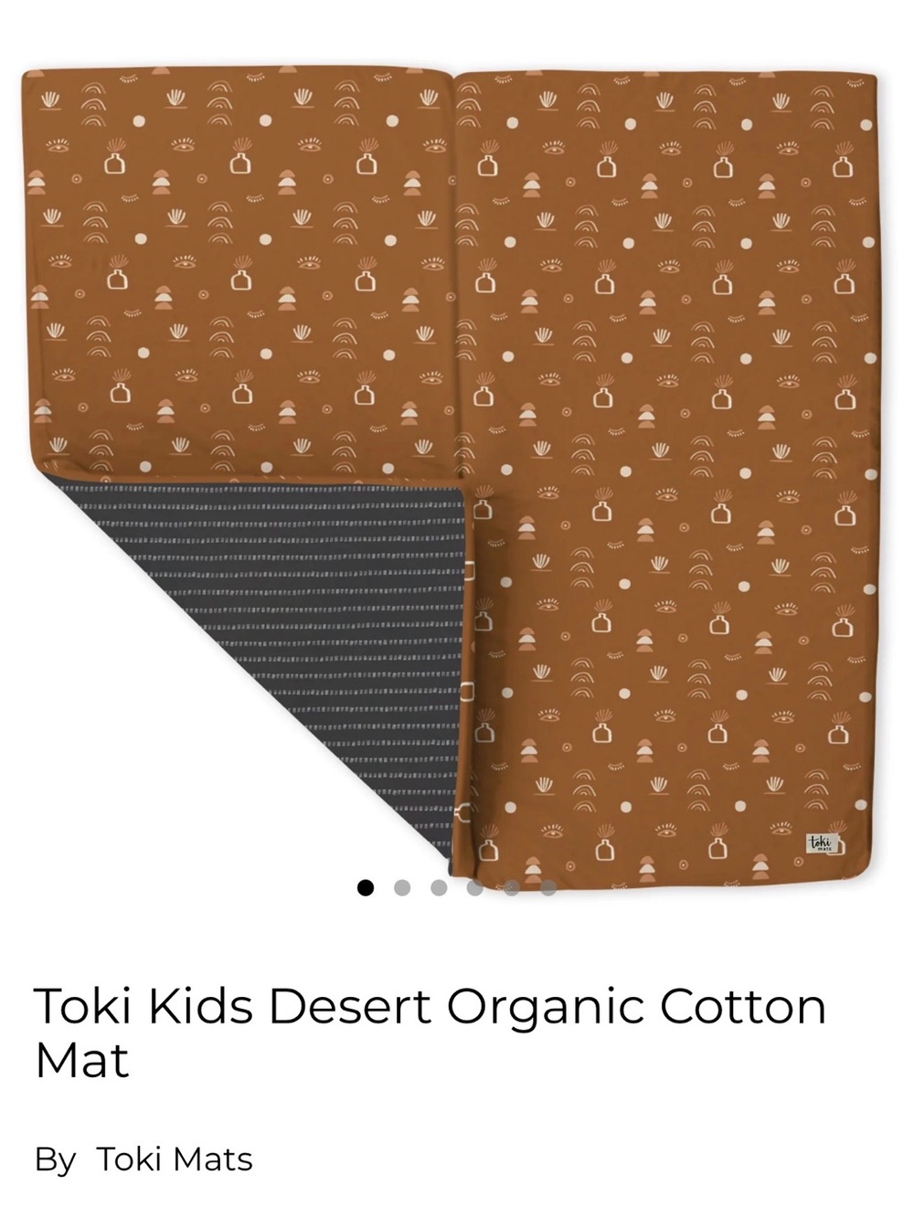 Toki Kids Desert Sand Organic Cotton Mat - mega size